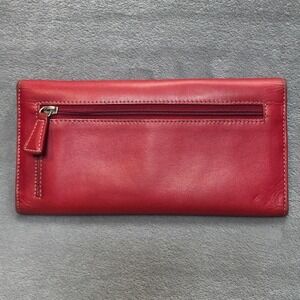 Vintage Tusk Red Leather Wallet Womens
